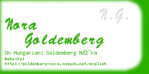 nora goldemberg business card